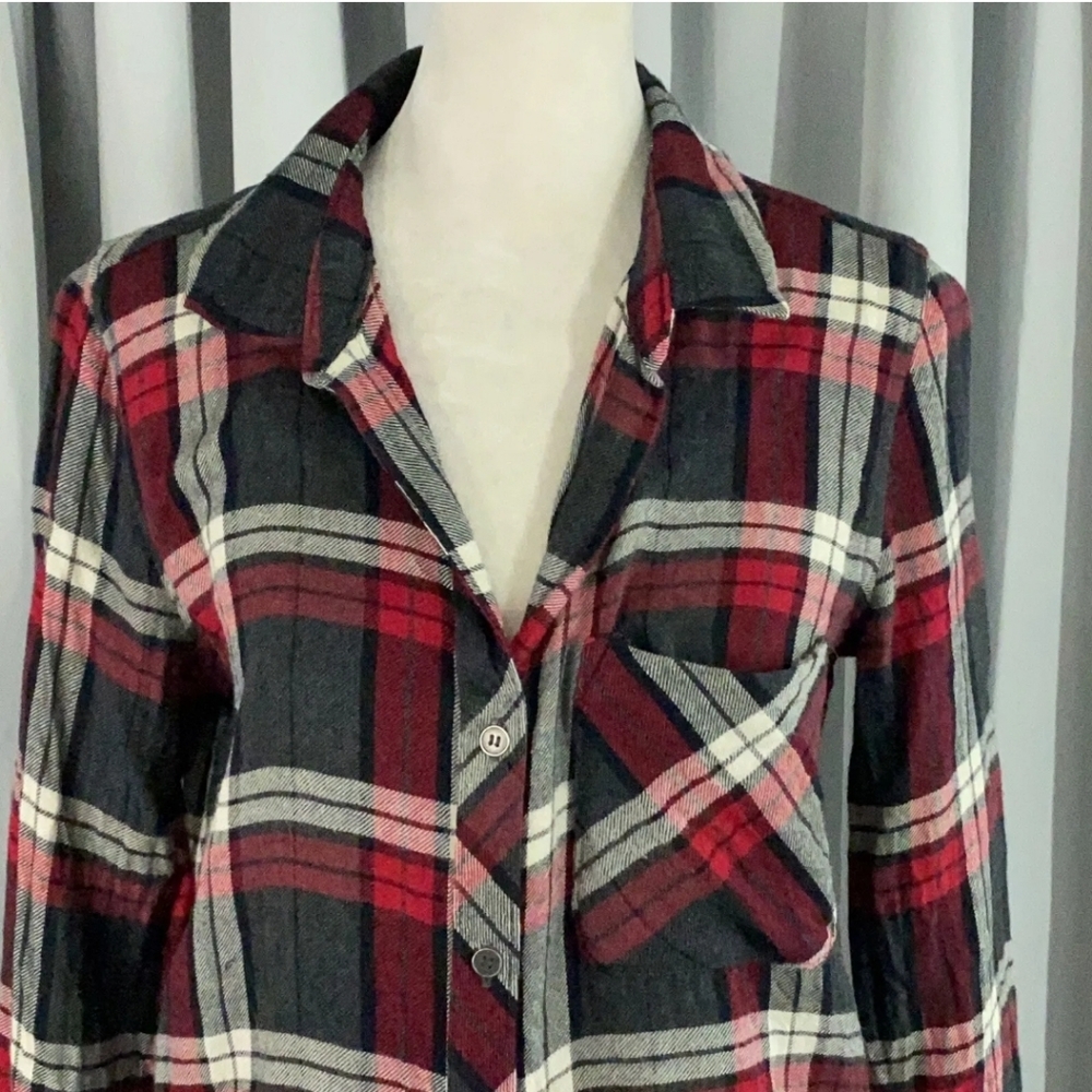Cloth Stone Red Plaid shirt Small